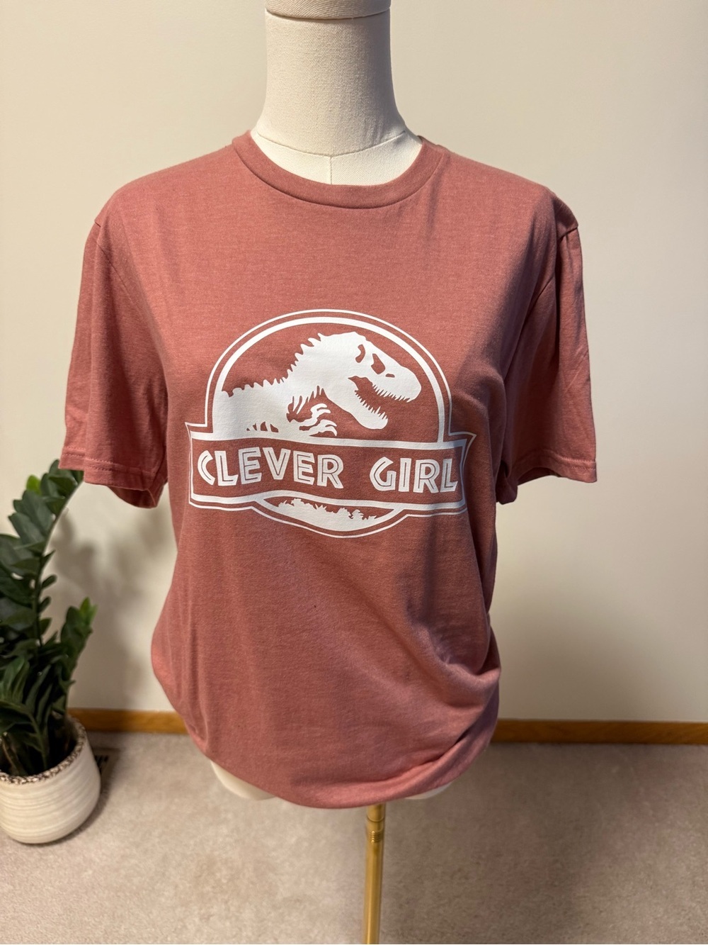 Jurassic Park Clever Girl graphic Tee - Dusty Rose / Mauve BN